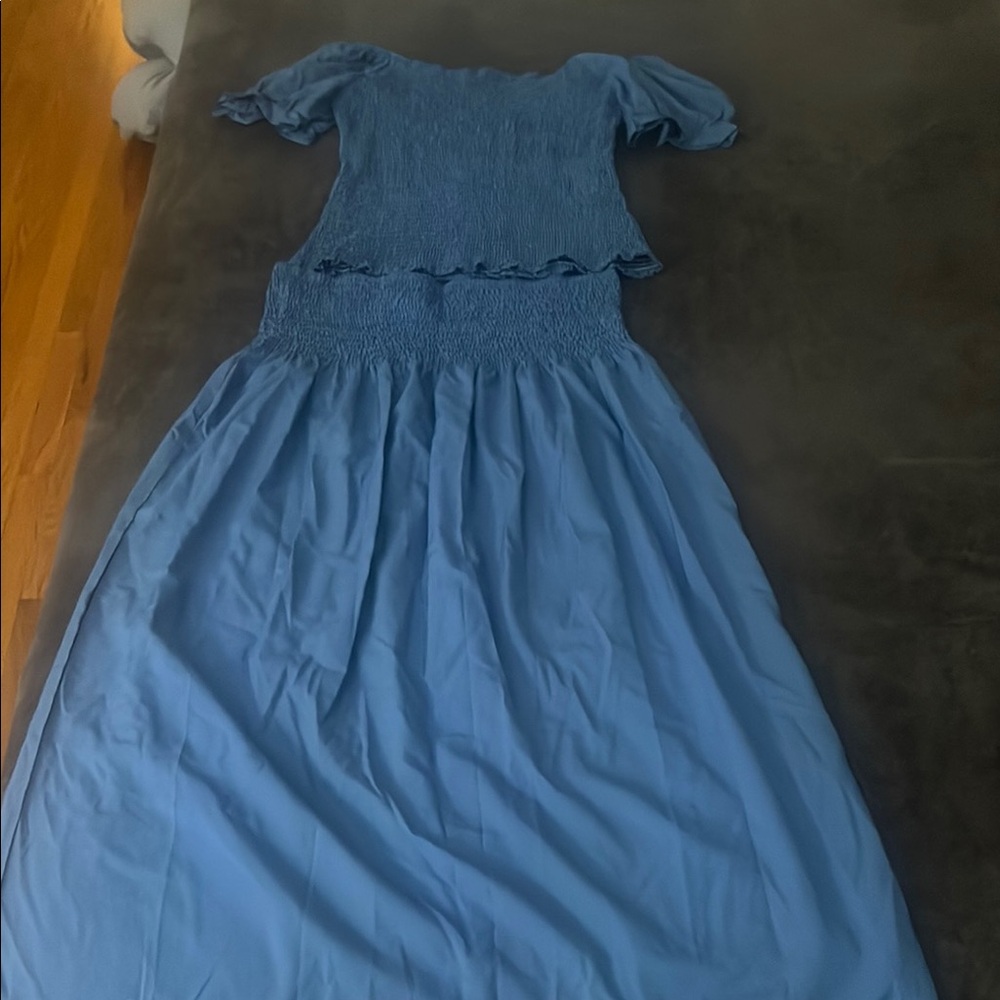 Elegant Blue 2 piece Dress